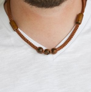 "HONOLULU HUSTLER" BROWN URBAN MENS NECKLACE UNISEX